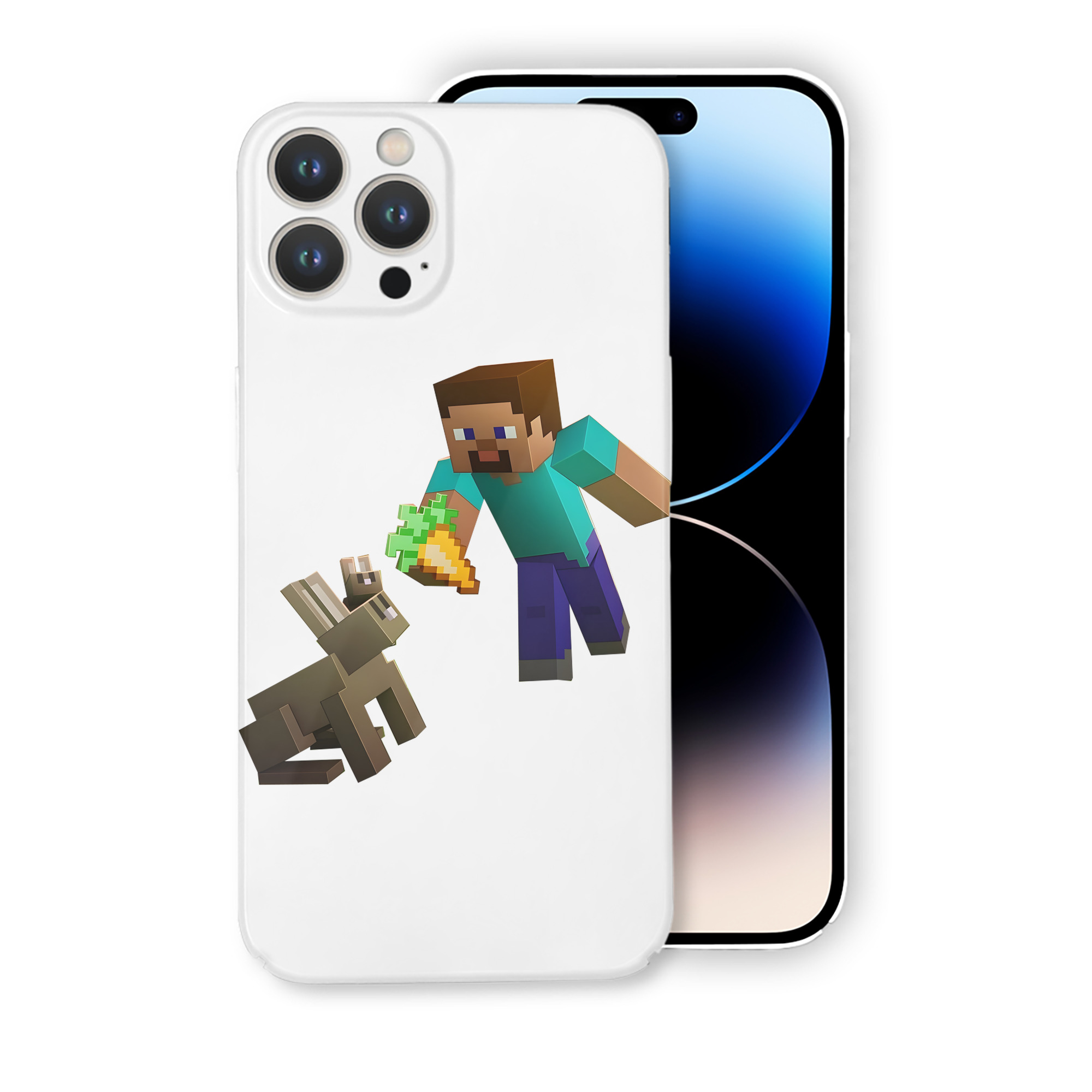 （画像用） マインクラフト ブロックの世界 Minecraft MC Block world 【iPhone 14シリーズ対応】ハードケース